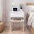 Kit 2 Mesas de Cabeceira Industrial 40cm Branco Gaveta e Nicho Base Pés Metal Dourado Lateral Cama - Mesa de Cabeceira Fl Decor, Design Moderno e Funcionalidade