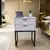Mesa de Cabeceira Off-White Eco 40cm com 2 Gavetas Estilo Industrial Base de Metal FL DECOR - comprar online
