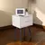 Mesa de Cabeceira Mudo Estilo Retrô 40cm Branco 2 Gavetas Pés Palito de Madeira Maciça Marrom - Enviamos Montado - Mesa de Cabeceira Fl Decor, Design Moderno e Funcionalidade