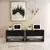 Kit com 2 Mesas de Cabeceira 40cm Preta com 1 Gaveta Superior e 1 Nicho FL DECOR - comprar online