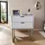 Mesa de Cabeceira Off-White Eco 50cm com 2 Gavetas Estilo Industrial Base de Metal FL DECOR - Mesa de Cabeceira Fl Decor, Design Moderno e Funcionalidade