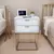 Mesa de Cabeceira Estilo Industrial 40cm Branco 2 Gavetas Base Ferro Dourado Lateral Cama - Mesa de Cabeceira Fl Decor, Design Moderno e Funcionalidade