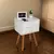 Mesa de Cabeceira Retrô 40cm Branco 2 Gavetas Com Pés Palito em Madeira Maciça Para Quarto Lateral da Cama - Enviamos Montado - Mesa de Cabeceira Fl Decor, Design Moderno e Funcionalidade