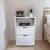 Mesa de Cabeceira Branca 40cm com 2 Gavetas TIpo Cômoda (Com Rodinhas) - FL DECOR - loja online