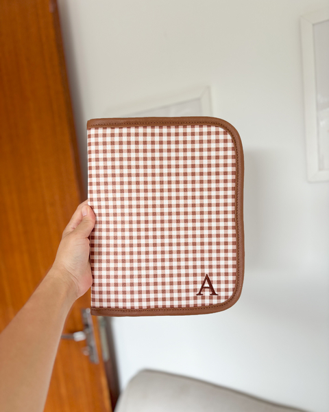 Porta Documentos - Mini Xadrez Caramelo - comprar online
