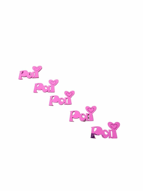 APLIQUE PAI ROSA PARA ENFEITAR LAÇOS 100 PCS