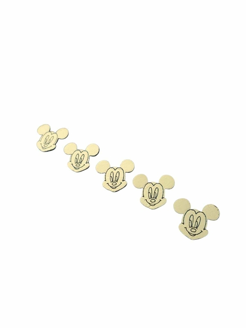 APLIQUE MICKEY MOUSE DOURADO PARA ENFEITAR LAÇOS 100 PCS