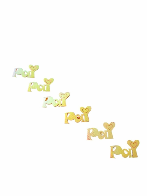 APLIQUE PAI LARANJA PARA ENFEITAR LAÇOS 100 PCS
