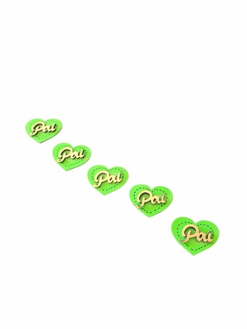 APLIQUE PAI VERDE PARA ENFEITAR LAÇOS 100 PCS