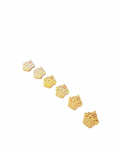 APLIQUE CUPCAKE VERMELHO PARA ENFEITAR LAÇOS 100 PCS