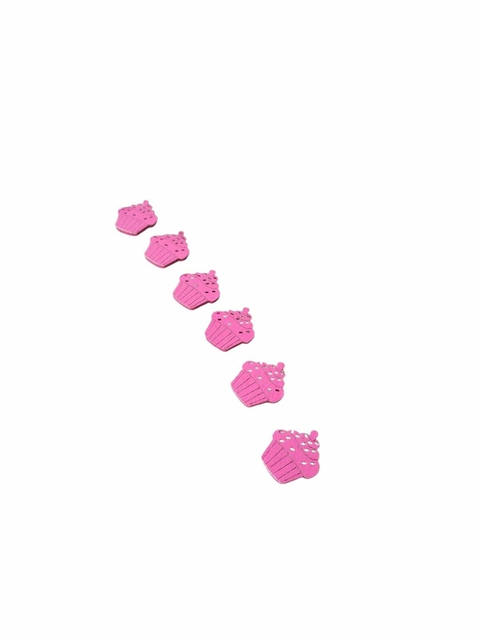 APLIQUE CUPCAKE PINK PARA ENFEITAR LAÇOS 100 PCS