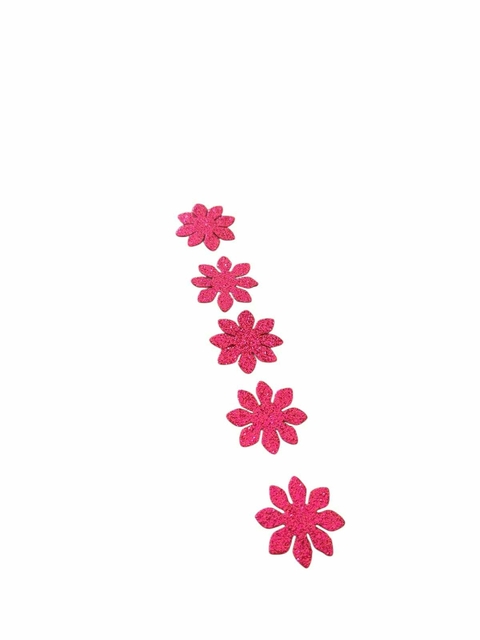 APLIQUE FLOR PINK PARA ENFEITAR LAÇOS 100 PCS