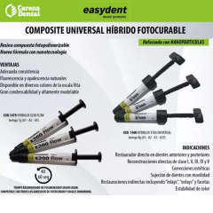 COMPOSITE HIBRI X100 DENTAL ODONTOLÓGICO JERINGA EASYDENT 4G A2 en internet