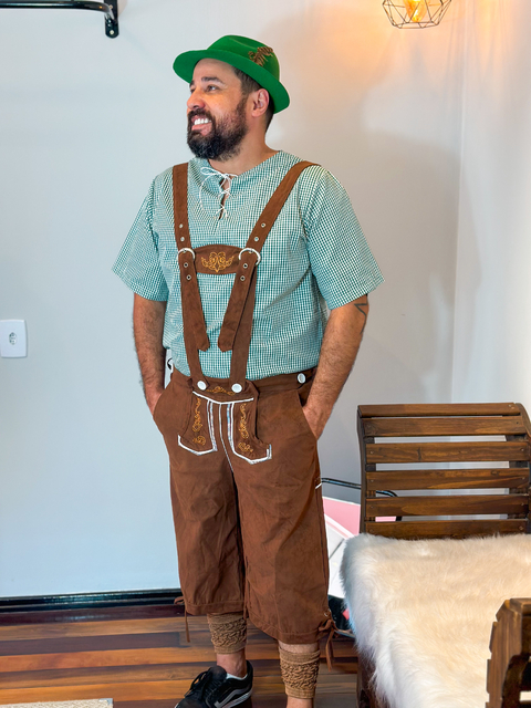 Traje Oktoberfest Masculino Marrom