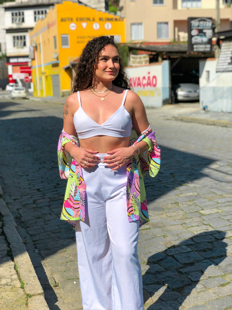 Cropped Laiz Branco - comprar online