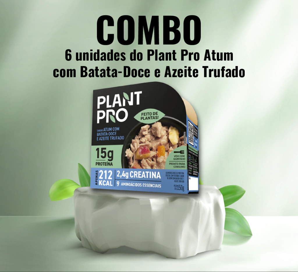 COMBO - 06 UNIDADES DE PLANT PRO ATUM COM BATATA DOCE E AZEITE TRUFADO