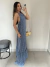 Vestido Longo Liberty - Azul na internet