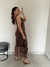 Vestido Animal Print Tule - Marrom na internet