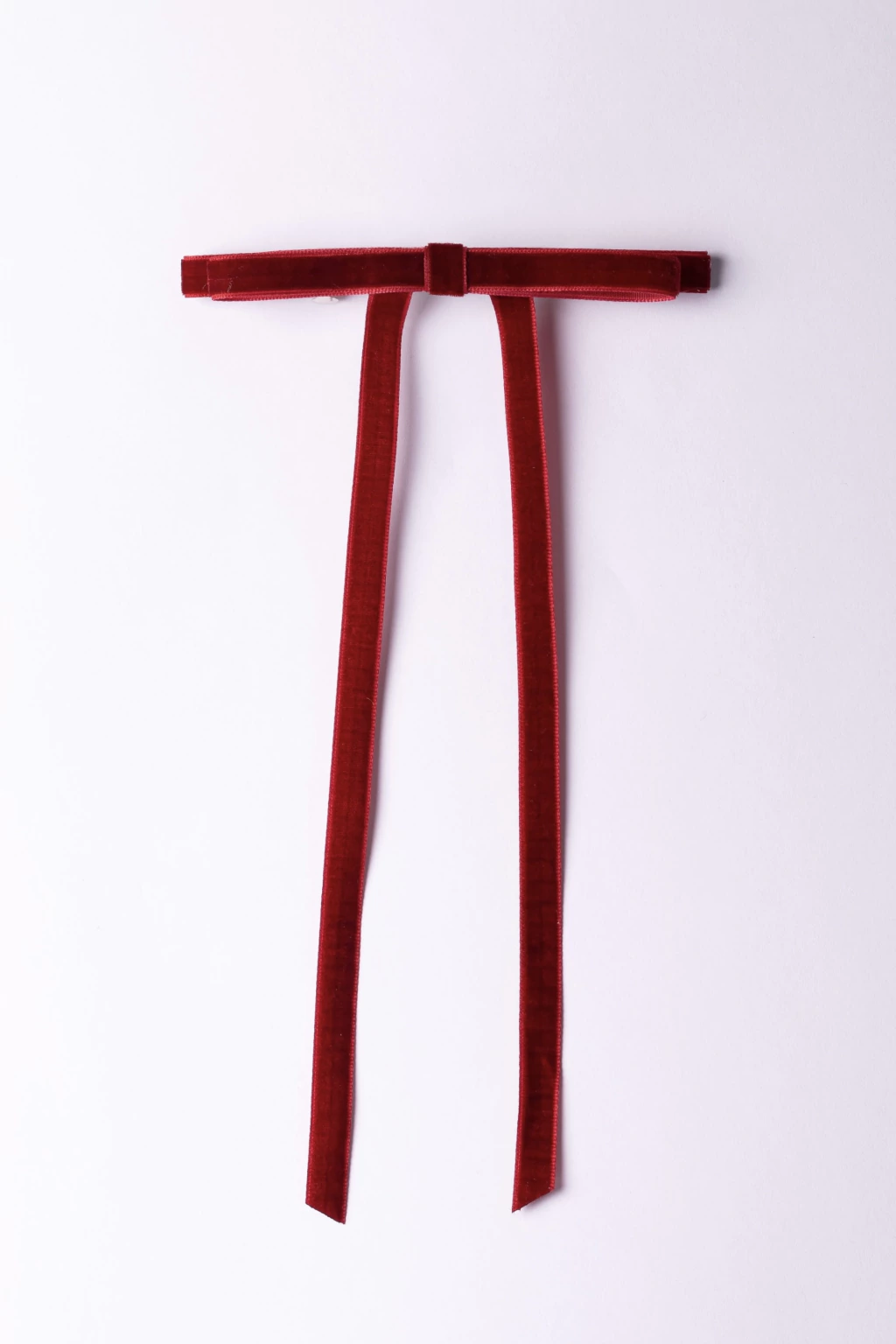 Laço de Cabelo Feminino Veludo Cereja