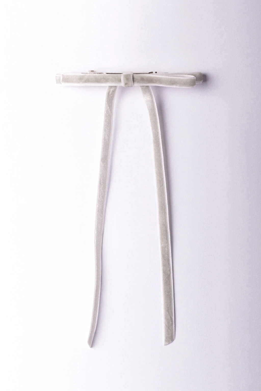 Laço de Cabelo Feminino Veludo Cinza