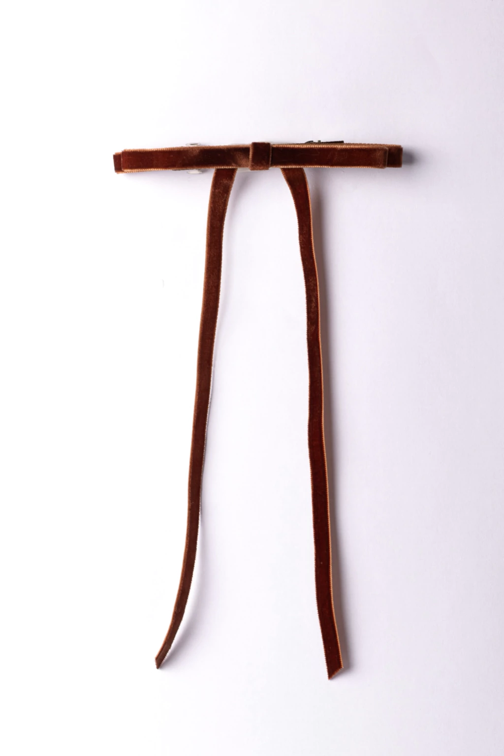 Laço de Cabelo Feminino Veludo Marrom