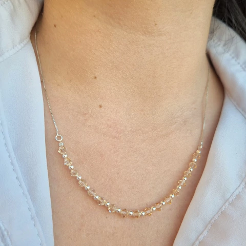 CADENA VENECIANA CON BICONOS SW AMBAR - comprar online