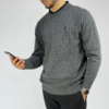 Sweater Polo RL Trenzado Highland Gris Oscuro (Art. 4715) - comprar online