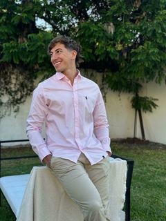 Camisa Polo Classic Fit Rosa - Estilo Selecto