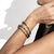 Bracelete Martelado Banho de Ródio Branco