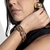 Bracelete Martelado Banho de Ródio Branco - comprar online