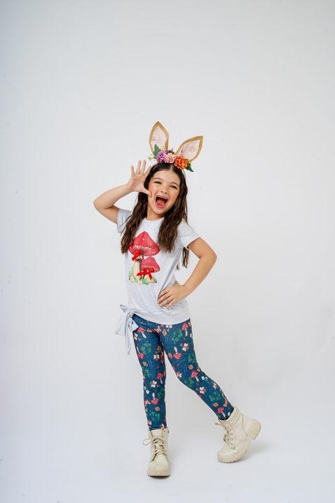Calça legging cogumelo