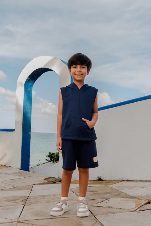 Conjunto masculino capuz tricô - comprar online