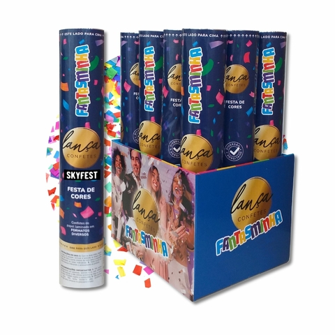 Lança Confetes Multicolorido (6un) Festa Formatura Casamento