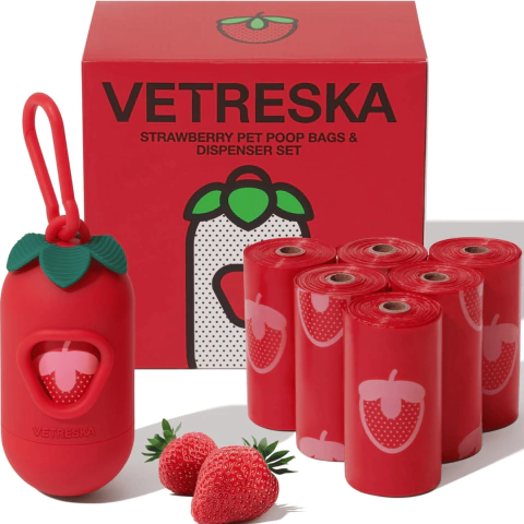 Cata caca vetreska, Cata caca morango, Cata caca morango vetreska, Morango vetreska, Comprar vetreska, 7 rolos