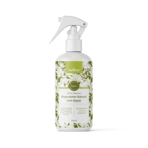 Bioprotetor com Neem 200ml - Vetfleur (Repelente para cães e gatos)