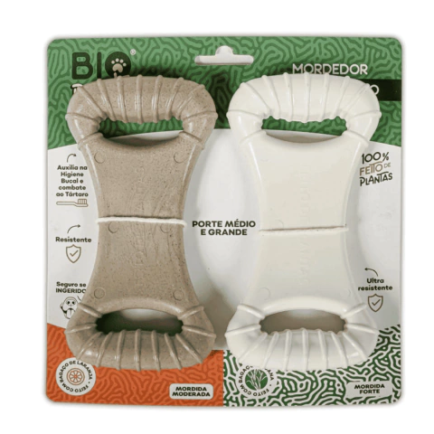 Mordedor Biobone Pack com 2 und G: Bagaço de Laranja + Cana de Açúcar