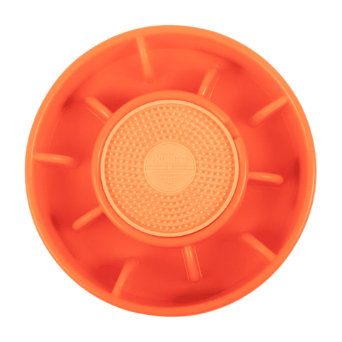 Comedouto lento Kong Mealtime, Comprar comedouro com tapete de lamber kong, Kong Mealtime, Comedouro lento laranja