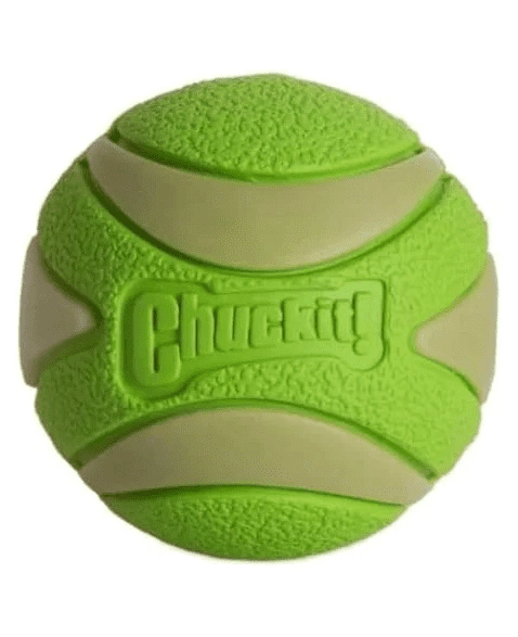 Ultra Squeaker Max Glow, Bola Chuckit, Com apito, Brilha no escuro, Bolinha