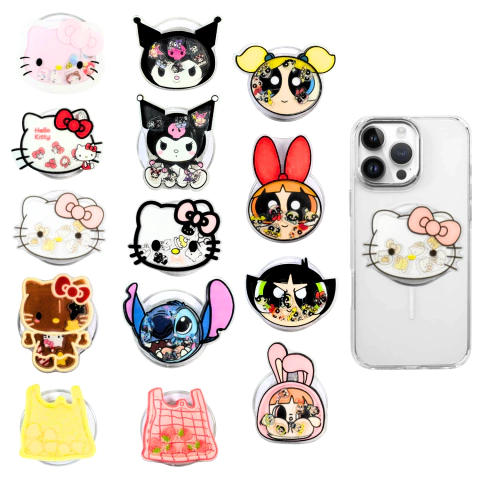 POPSOCKET PERSONAJES CARTOON SANRIO STITCH CRYBABY KOREANO KAWAII