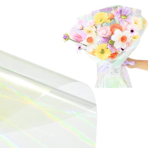 X20u Papel Coreano Bopp P/flores Iridiscente C/ Color 3337
