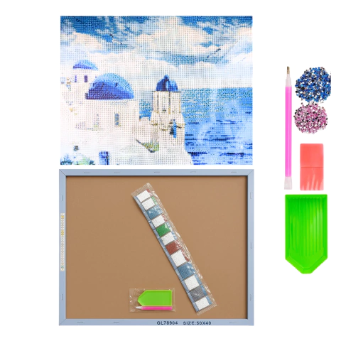 Imagen de Pintura Madera Cuadro 40x50cm Diamante Arte Kit Adhesivo