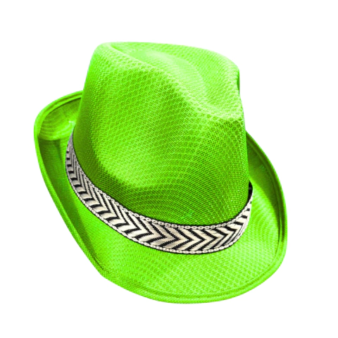 Sombrero Fedora Tanguero Tela Fluor Varios Colores So60a