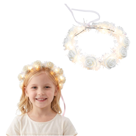 Imagen de Corona de Flores Hawaiana con Luces led