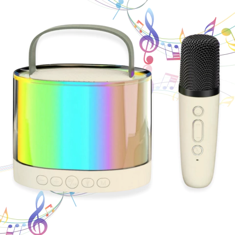 Parlante Bluetooth Karaoke Portátil K52 Led Rgb - comprar online