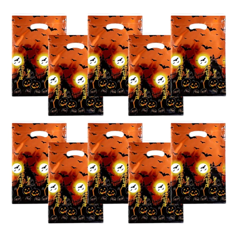 Bolsa Regalo Diseño Halloween Pack x10 (17x25cm) - comprar online