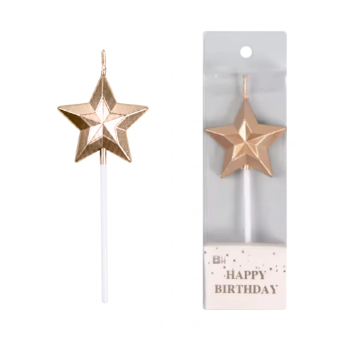 Vela De Corazon y Estrella Metalizadas x Unidad - comprar online
