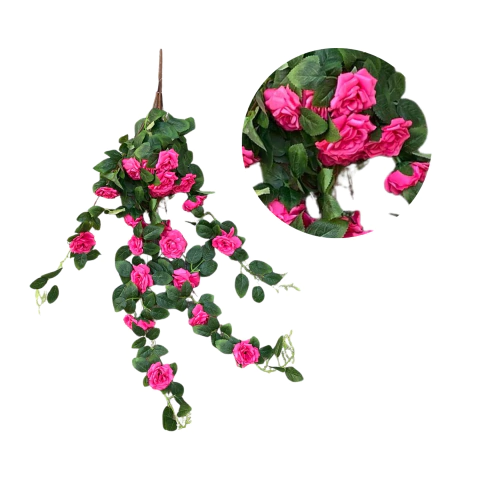 Flor Rosa Ramo Largo Artificial Decorativa 90cm Cod 10260 en internet