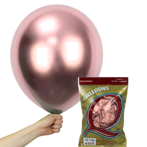 Globo Látex Cromado 18" x20 unidades - comprar online