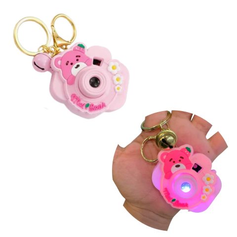Llavero Camara Luz Proyector Sanrio Kuromi Lotso Labubu - M-GIGANTE