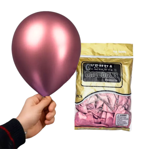 Globos Latex Cromados 12 pulgadas x50u
